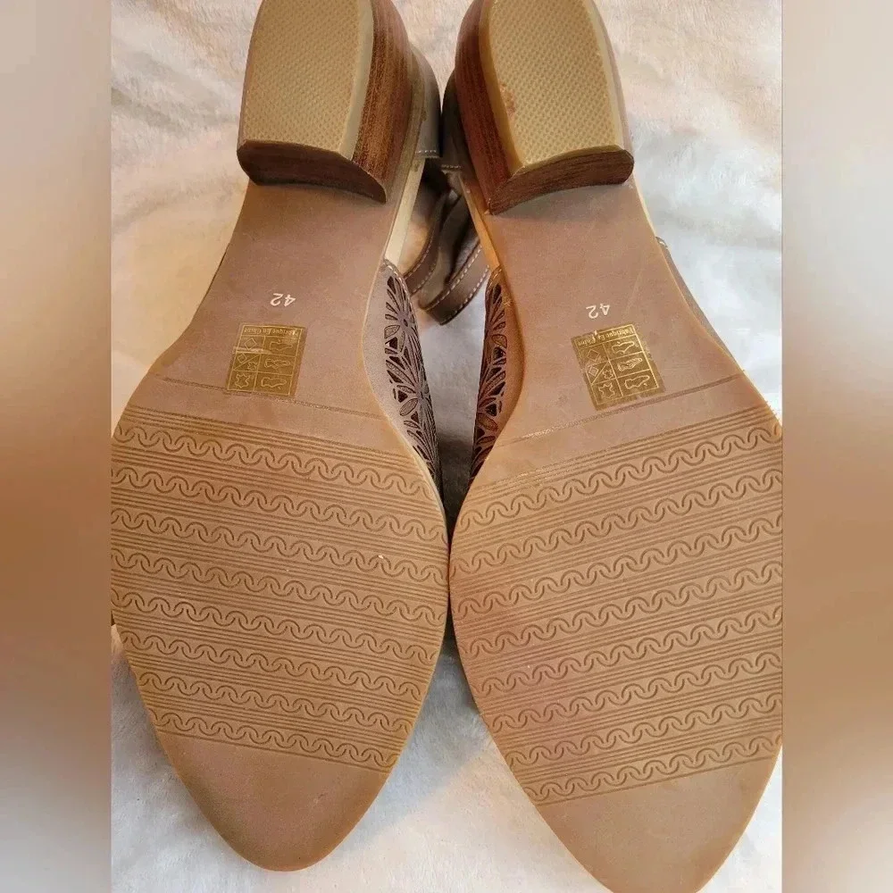 L'ARTISTE BY SPRING STEP Pauletta grey leather ankle BOHO Artsy shoes Sz 10 - Picture 9 of 12